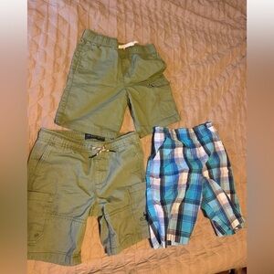 Kids Green and Blue Plaid Shorts Set